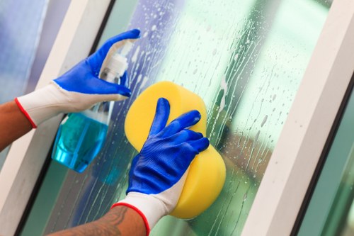 Baking soda sprinkled on a mattress for deodorizing
