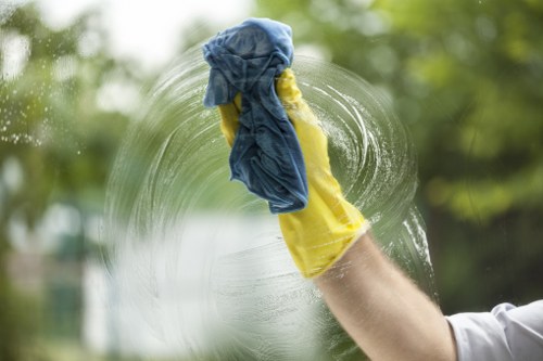 Eco-friendly commercial cleaning team maintaining Belgravia property