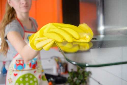 Spotless kitchen and bathroom surfaces after builders cleaning
